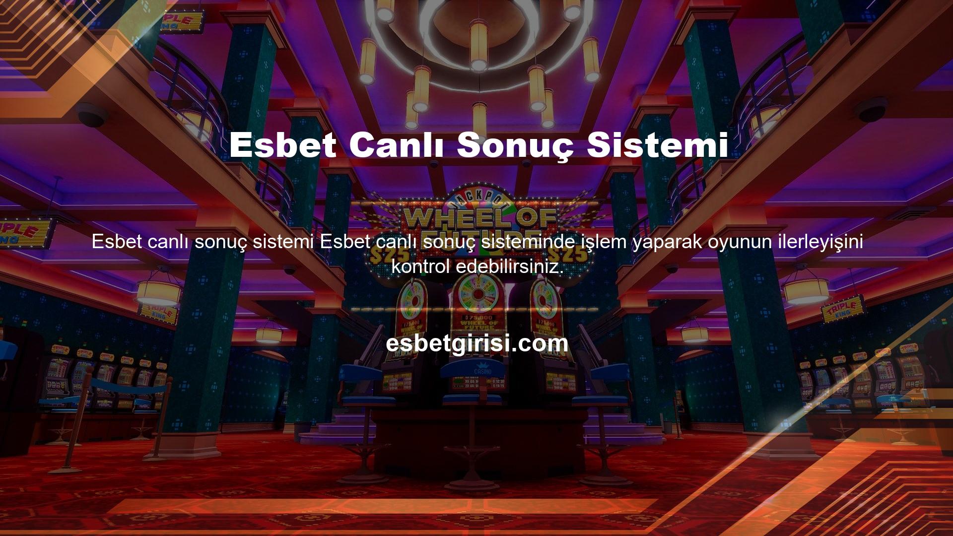Bu site oyunun sorunsuz çalışması Esbet canlı sonuç sistemi gerekli adımları atmıştır